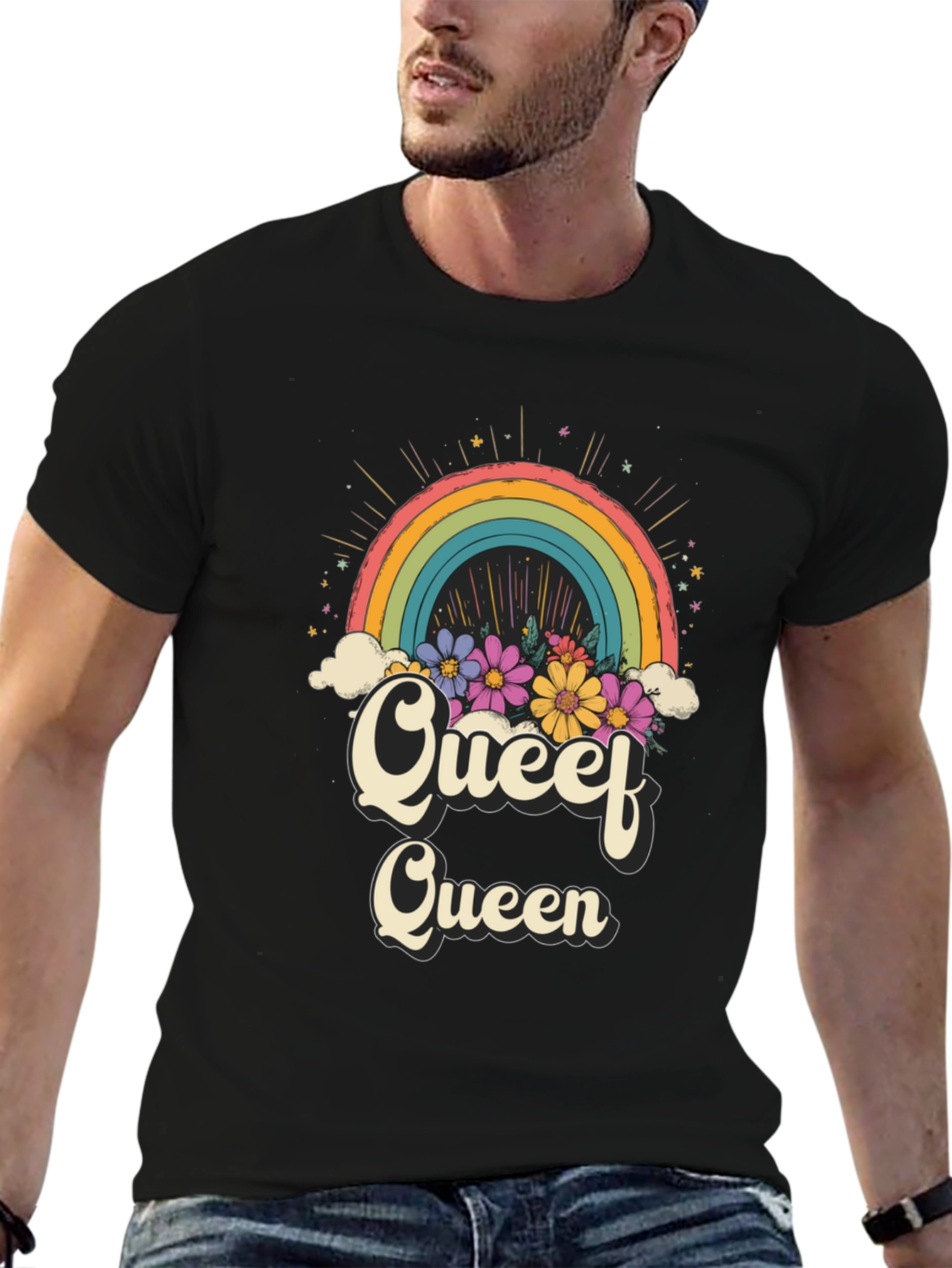 Queef Queen Rainbow Graphic Tee