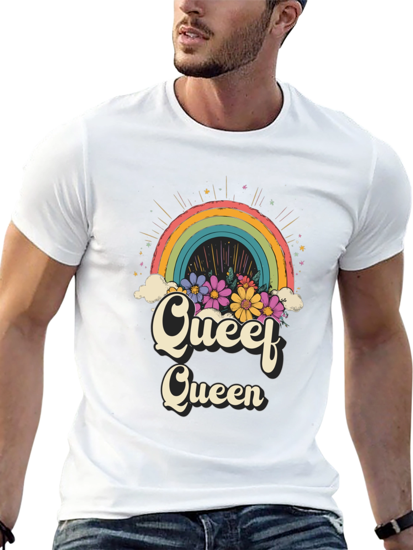 Queef Queen Rainbow Graphic Tee