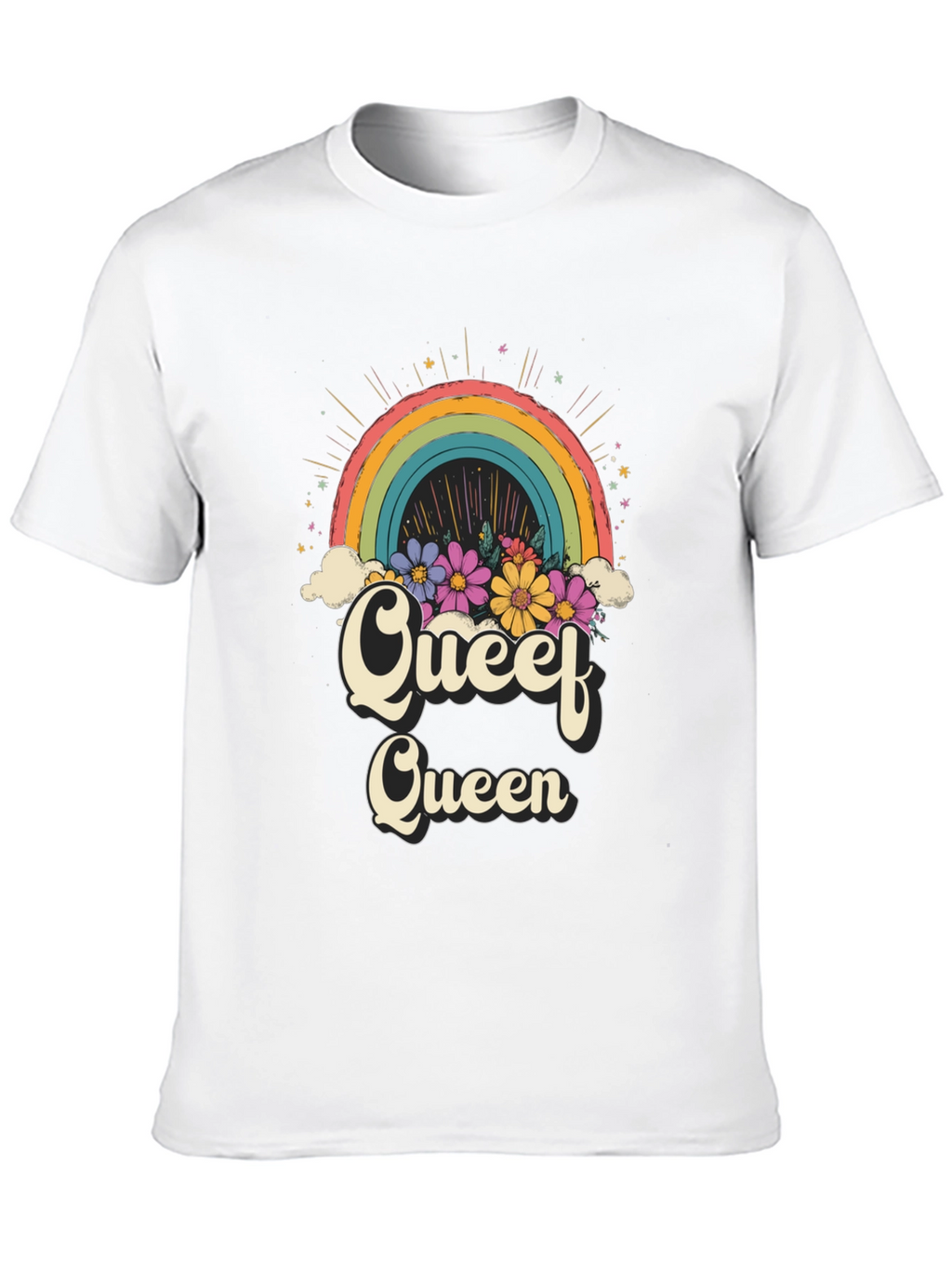 Queef Queen Rainbow Graphic Tee