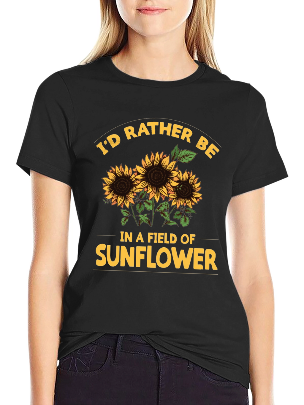 Sunflower Field Graphic Tee - Soft Cotton Comfort