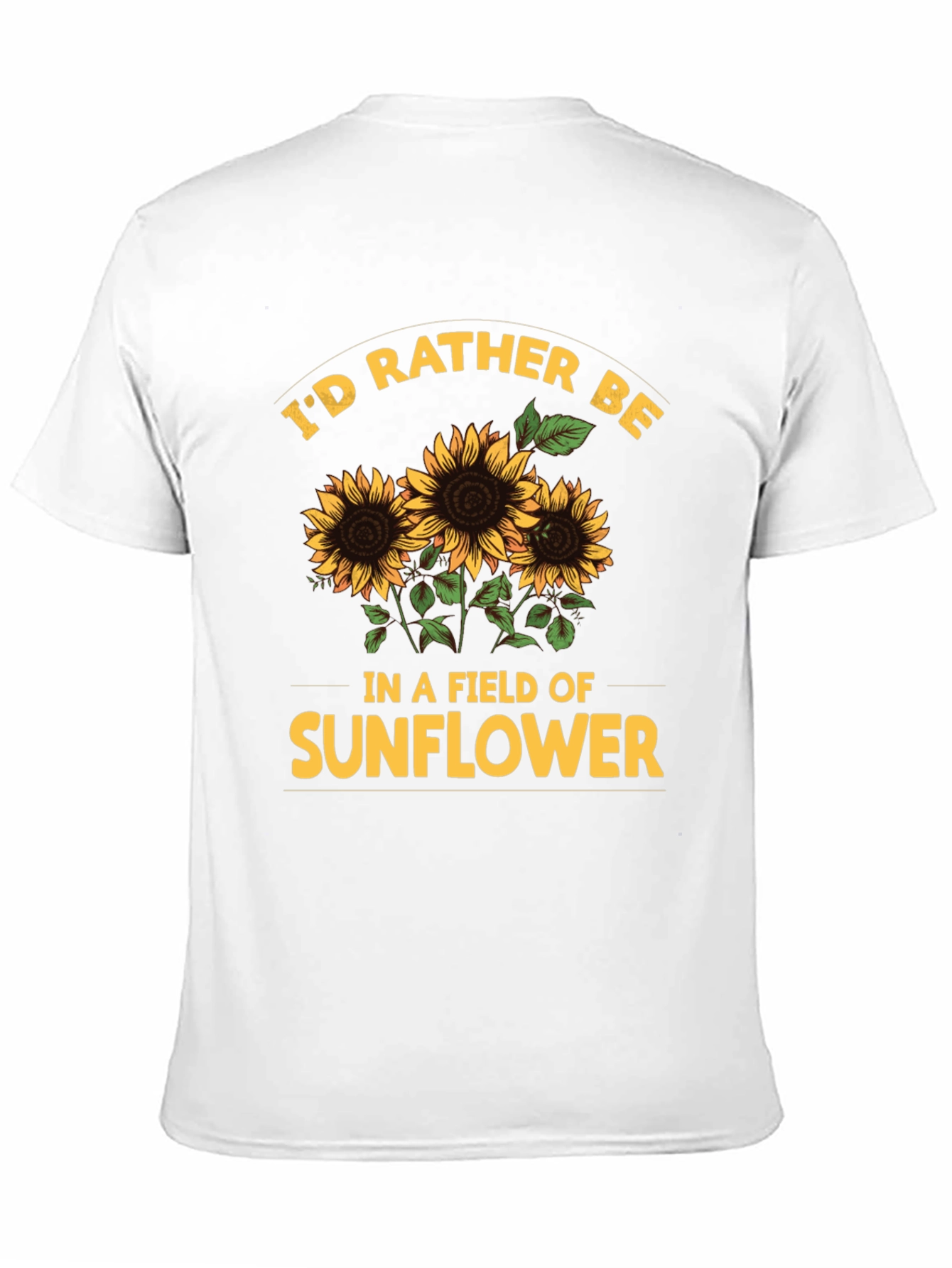 Sunflower Field Graphic Tee - Soft Cotton Comfort