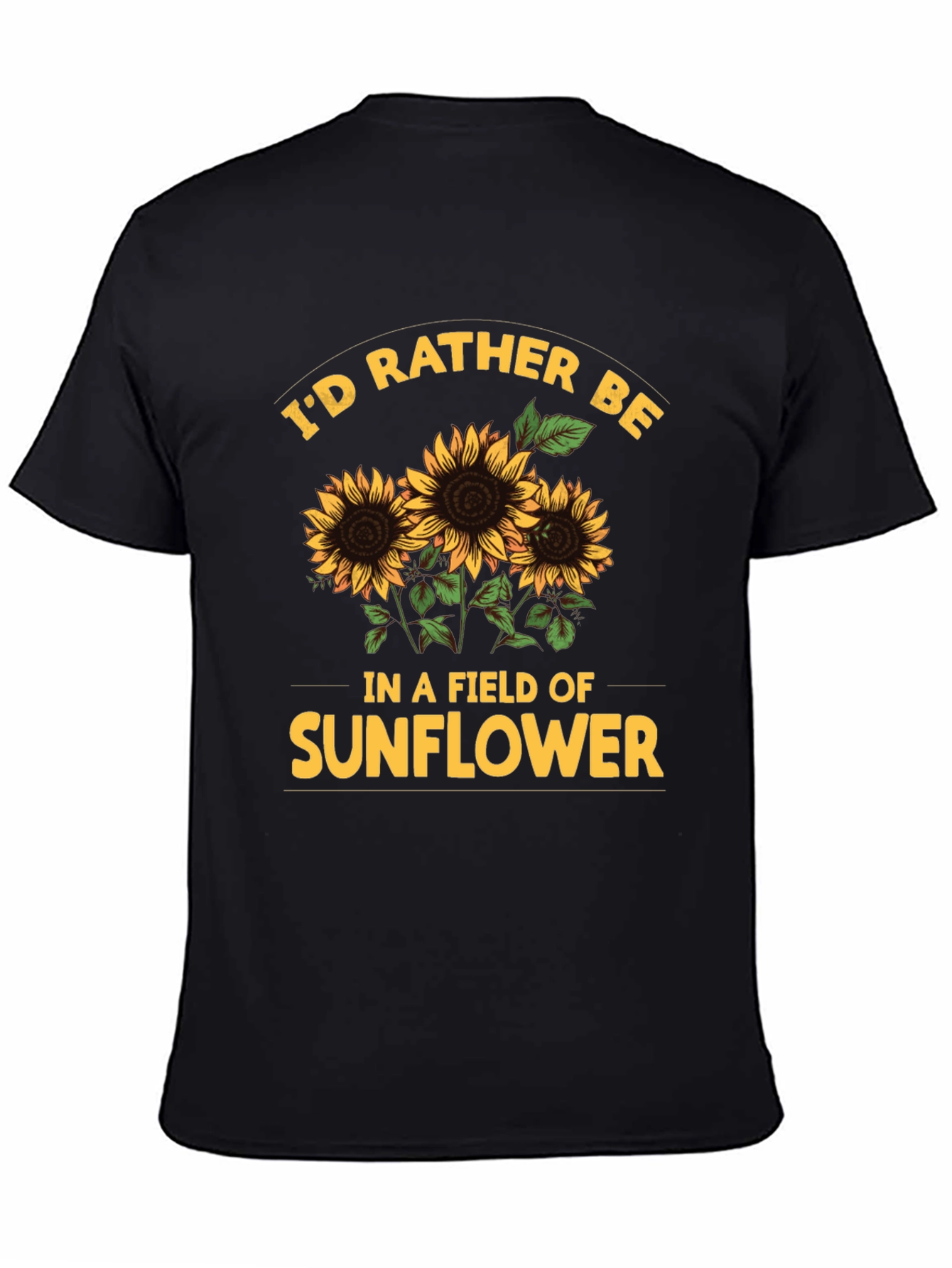 Sunflower Field Graphic Tee - Soft Cotton Comfort