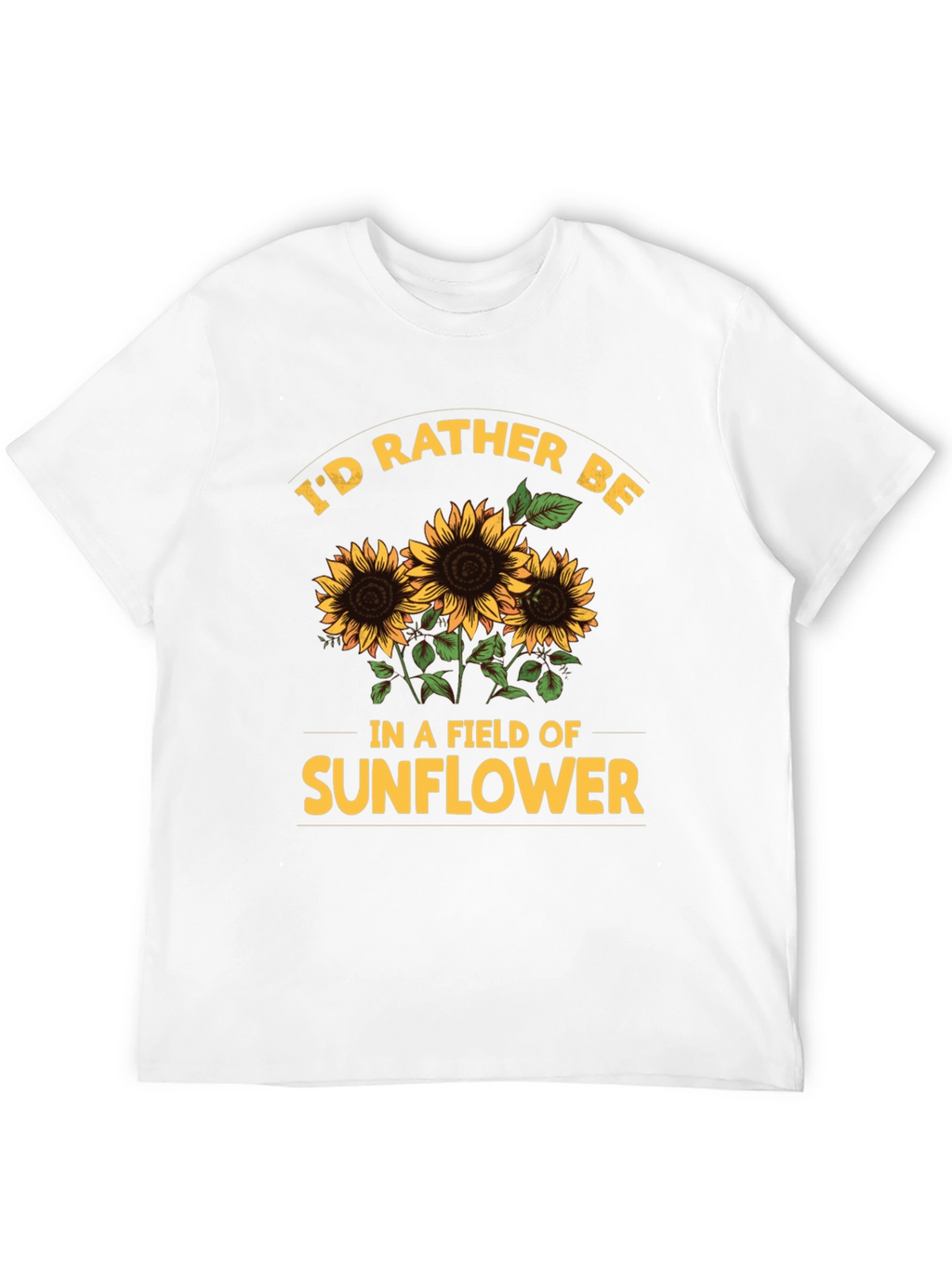 Sunflower Field Graphic Tee - Soft Cotton Comfort