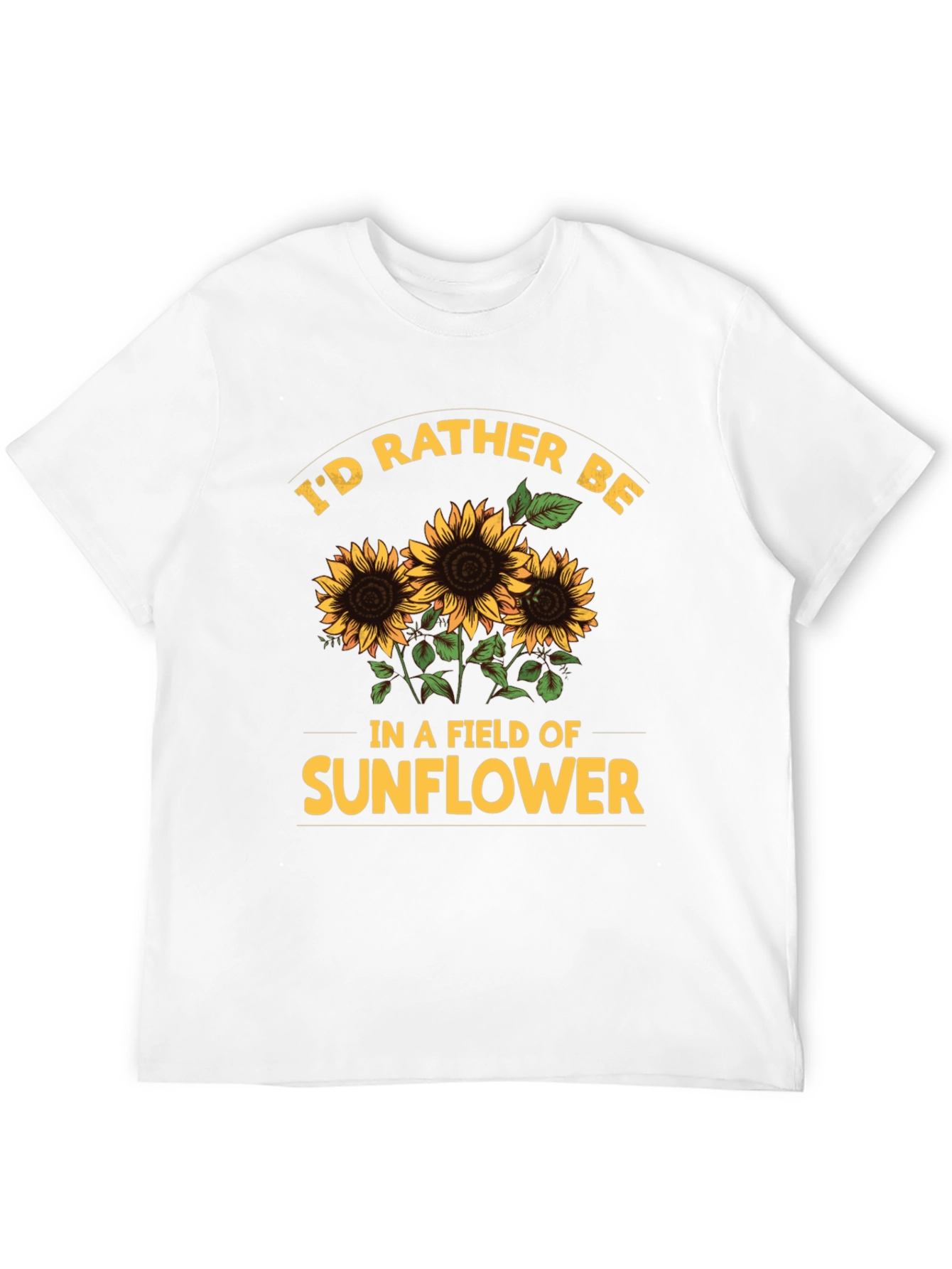Sunflower Field Graphic Tee - Soft Cotton Comfort