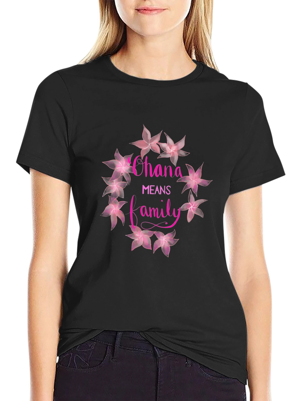 Ohana Means Family Floral T-Shirt