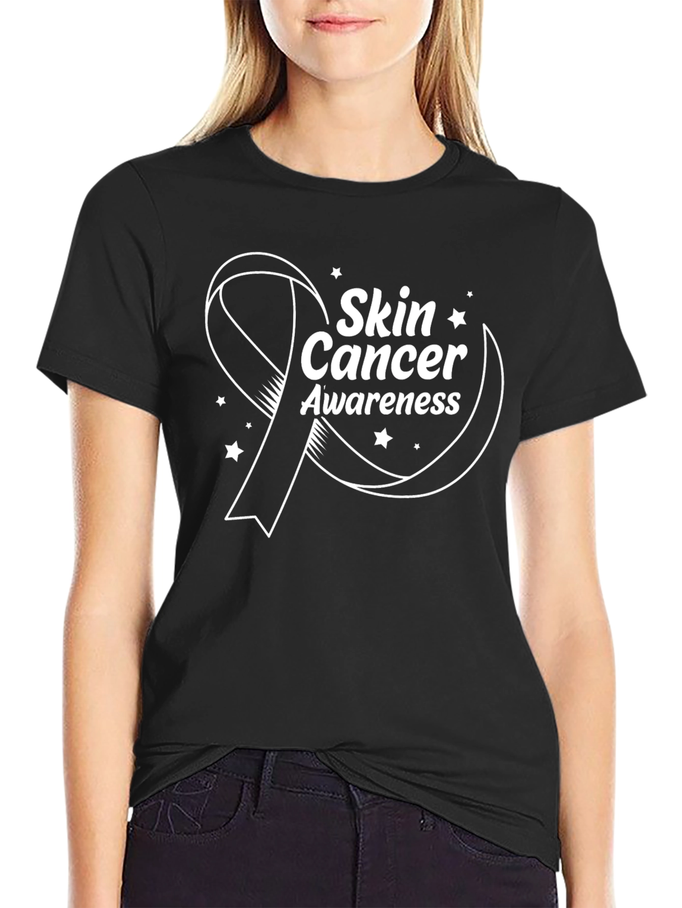Skin Cancer Awareness Ribbon T-Shirt