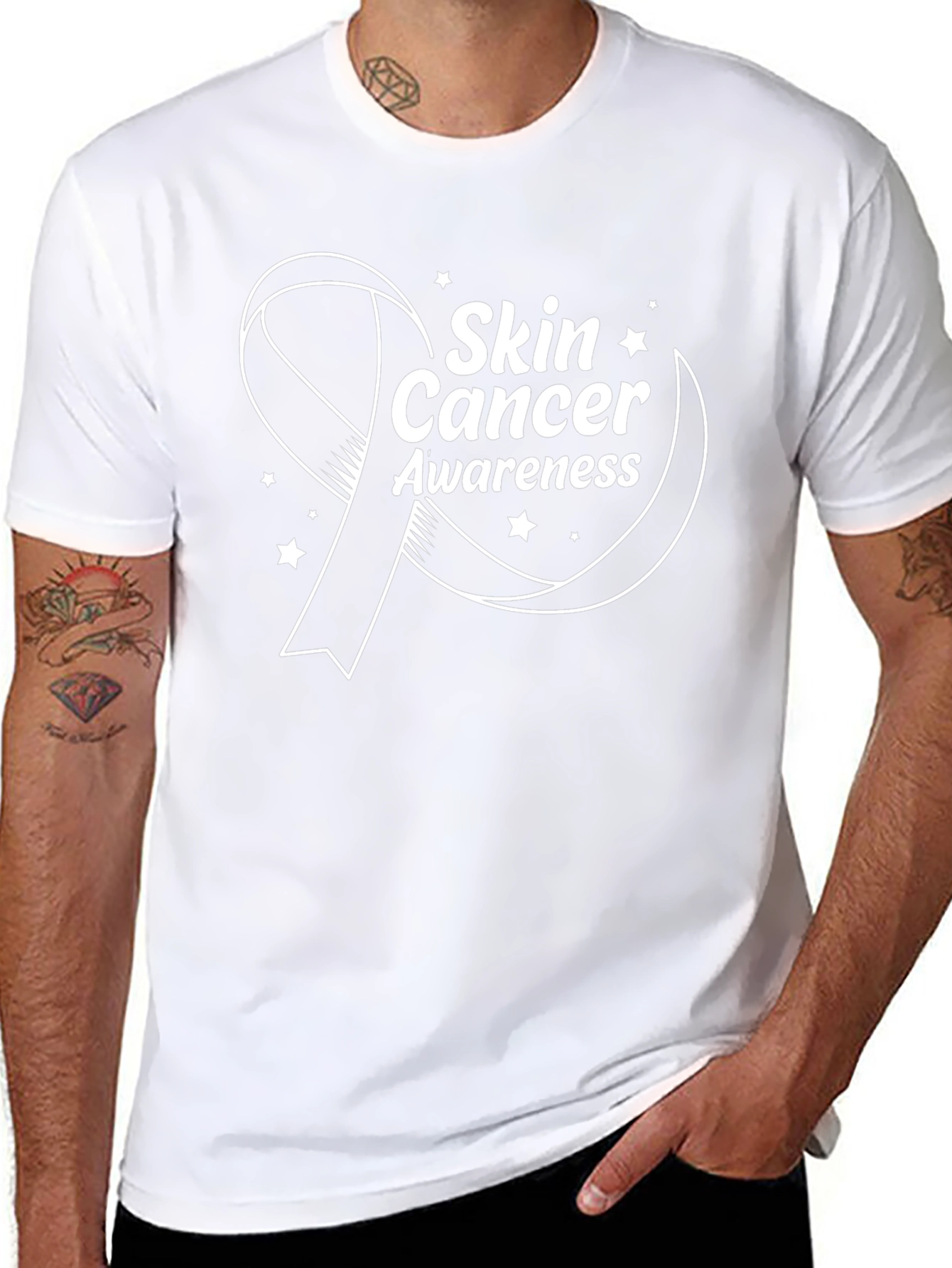 Skin Cancer Awareness Ribbon T-Shirt
