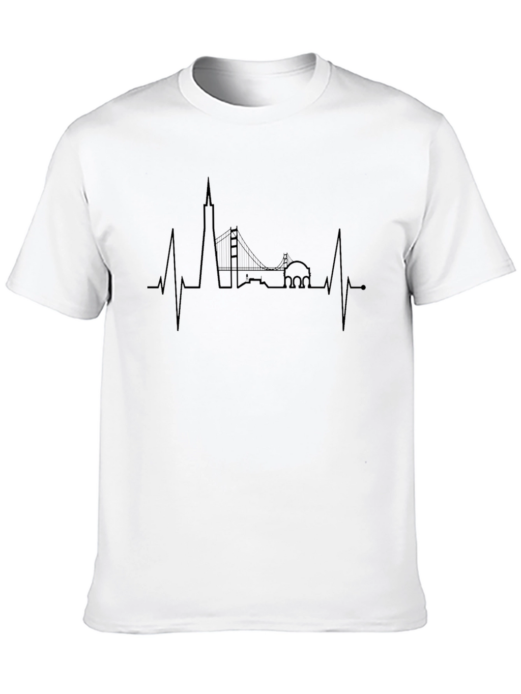 San Francisco Skyline Heartbeat T-Shirt