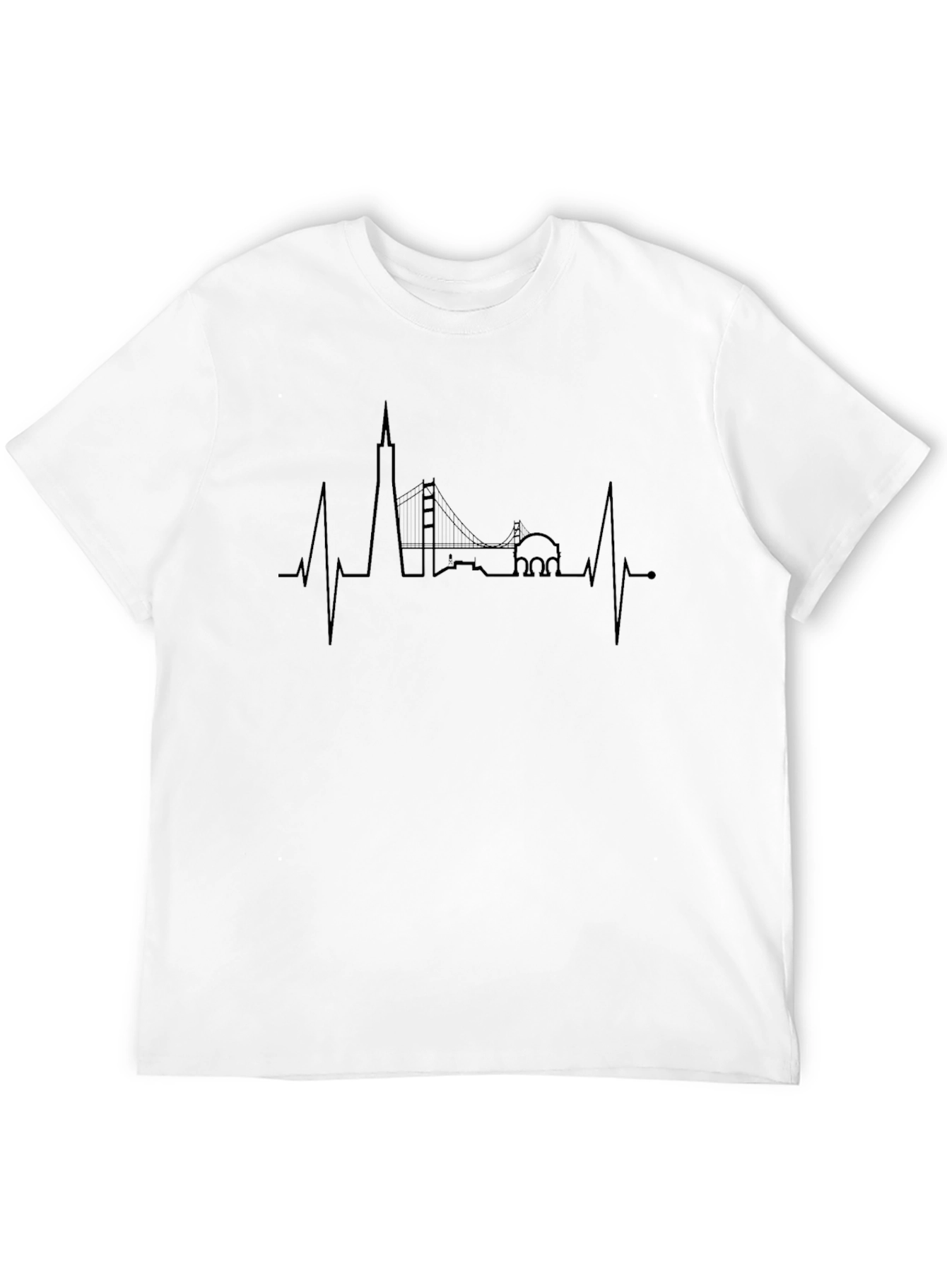San Francisco Skyline Heartbeat T-Shirt
