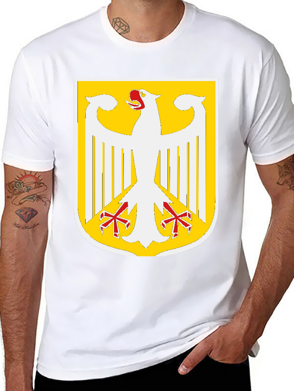 German Eagle Crest Graphic T-Shirt
