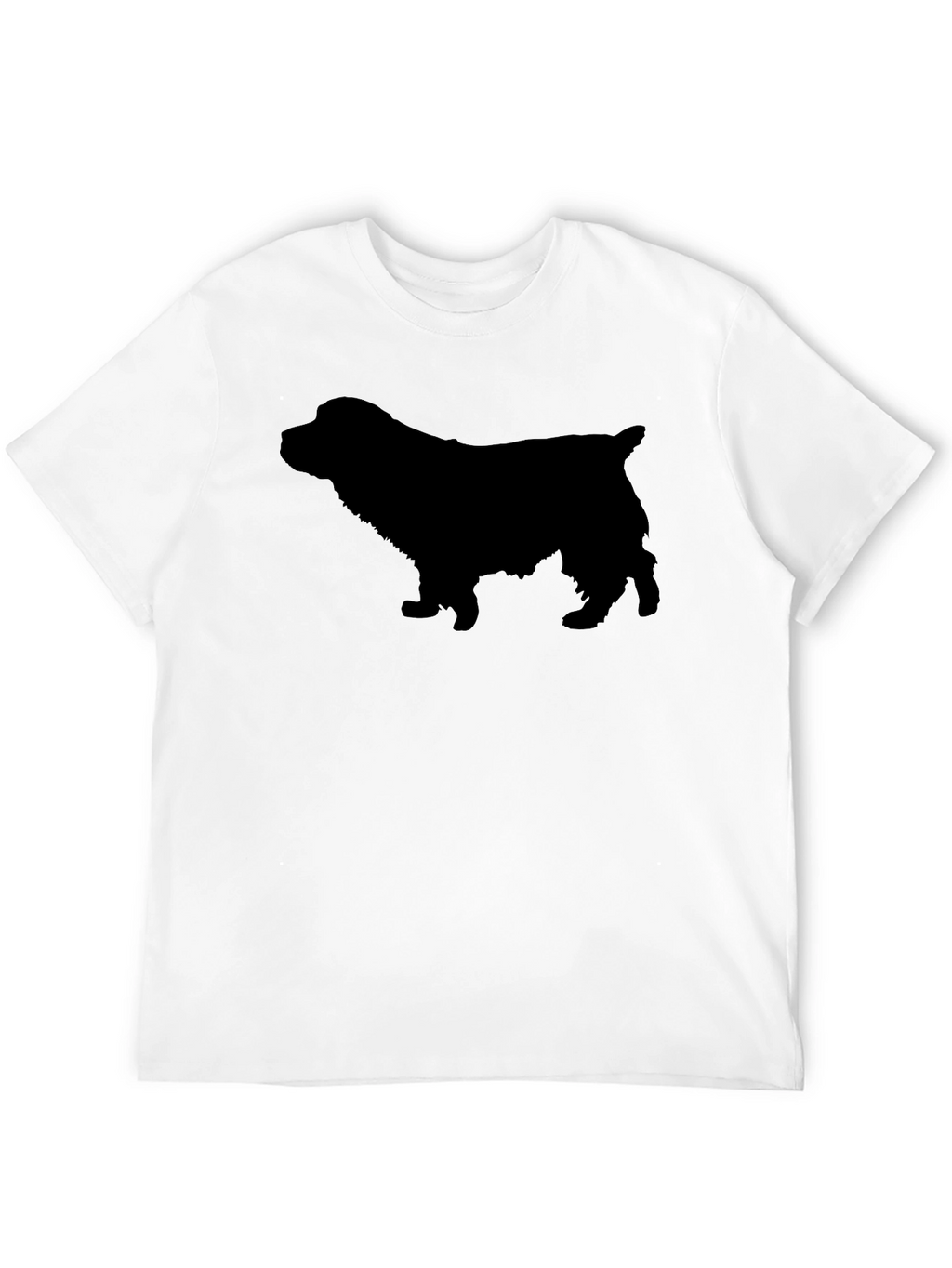 Black Spaniel Dog Silhouette T-Shirt