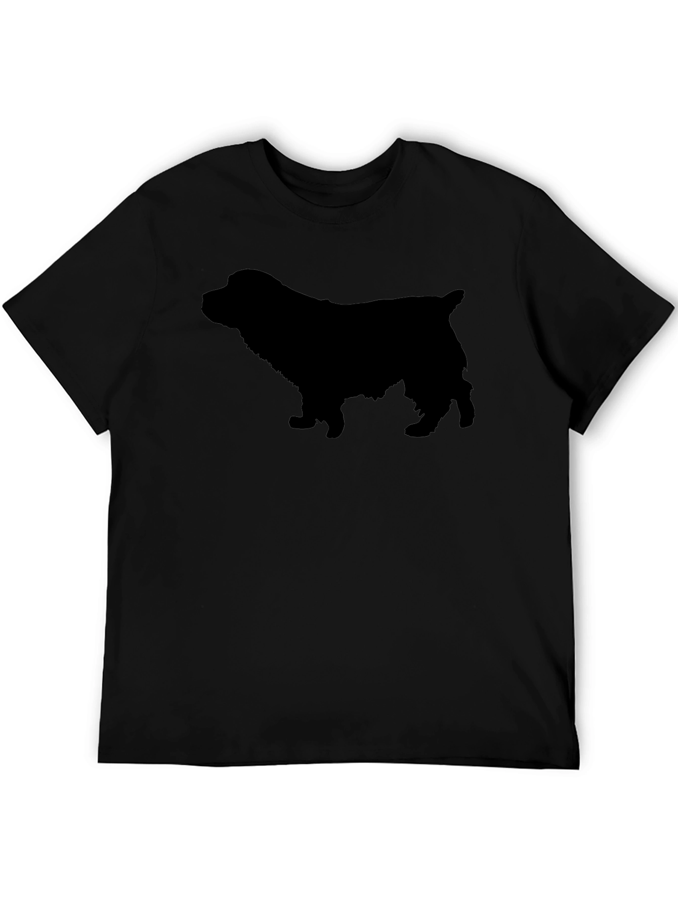 Black Spaniel Dog Silhouette T-Shirt