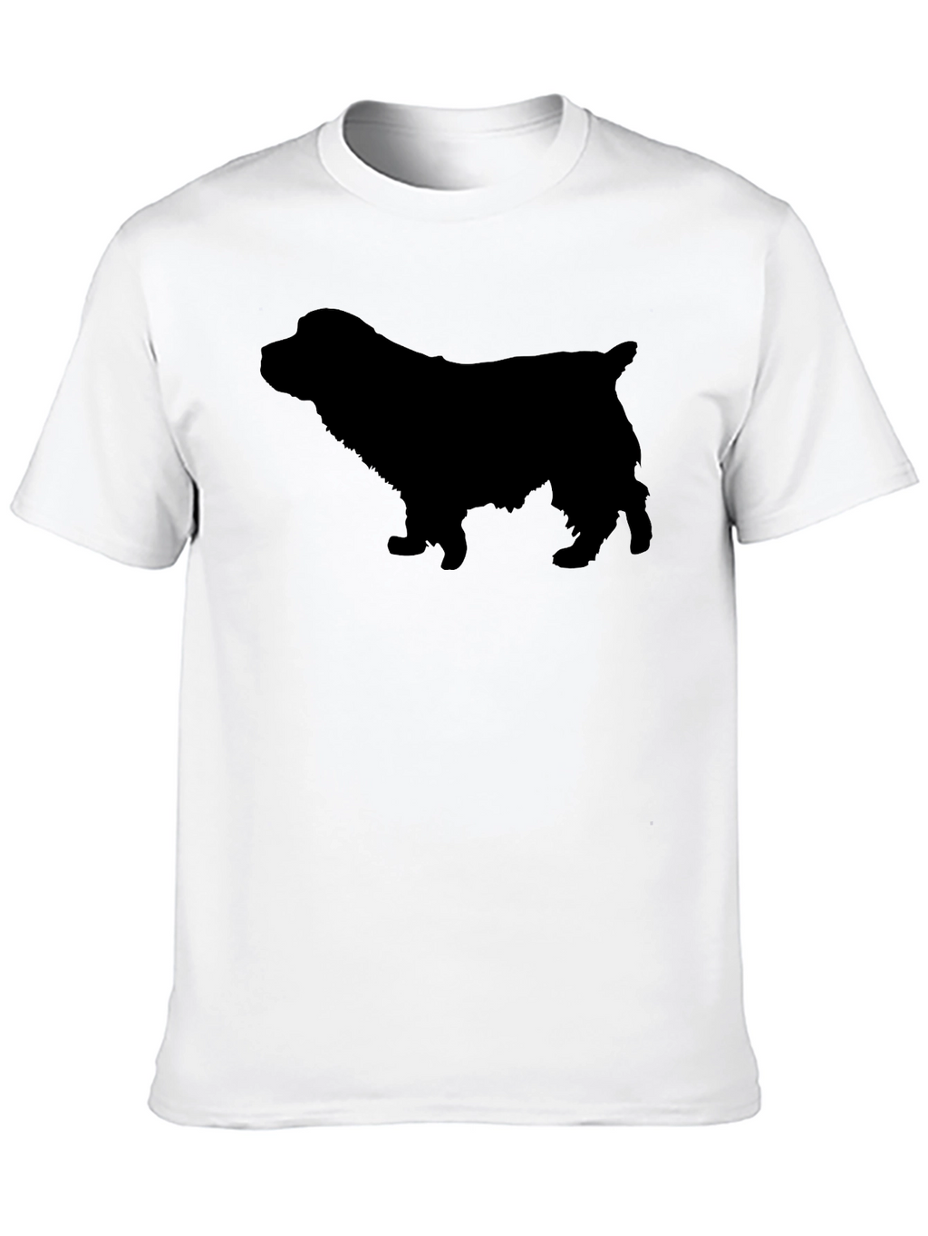 Black Spaniel Dog Silhouette T-Shirt