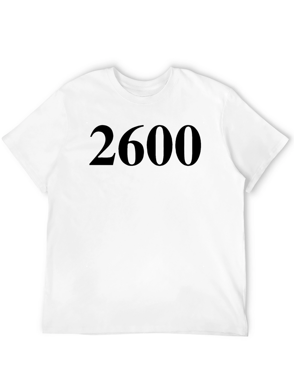 2600 Black Cotton Graphic Tee