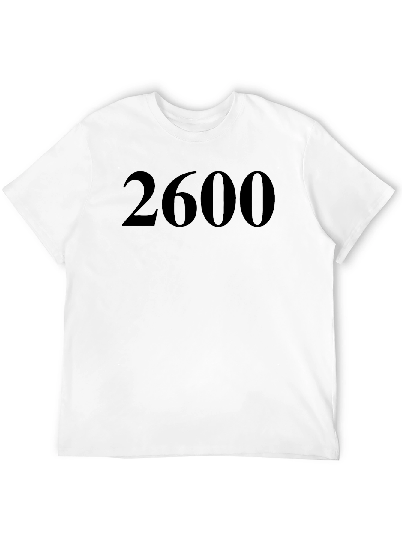 2600 Black Cotton Graphic Tee