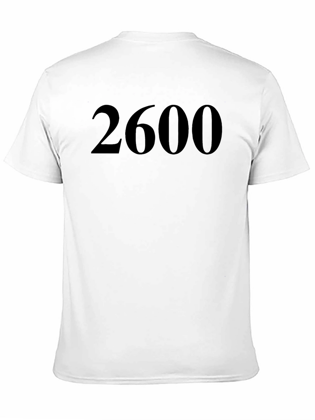 2600 Black Cotton Graphic Tee