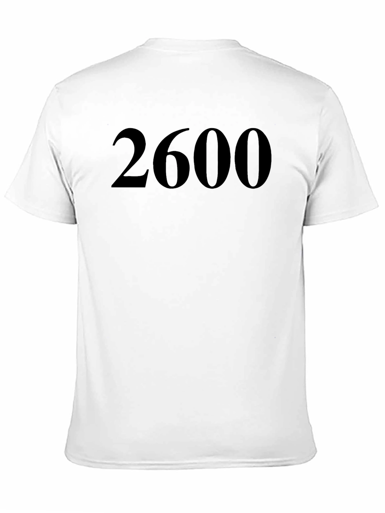 2600 Black Cotton Graphic Tee