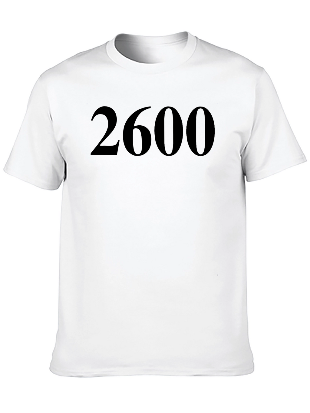 2600 Black Cotton Graphic Tee