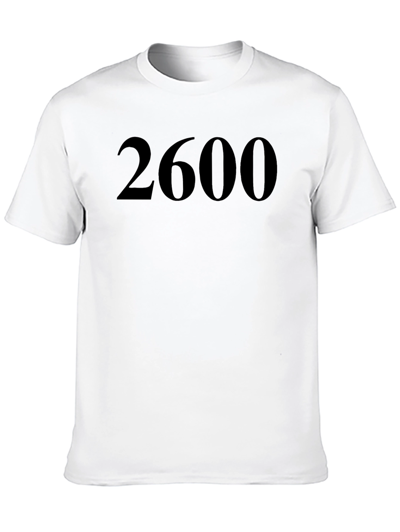 2600 Black Cotton Graphic Tee