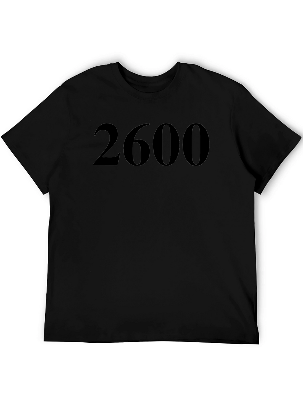 2600 Black Cotton Graphic Tee