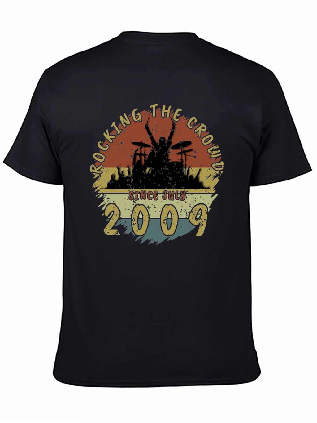Rocking Since July 2009 Black T-Shirt