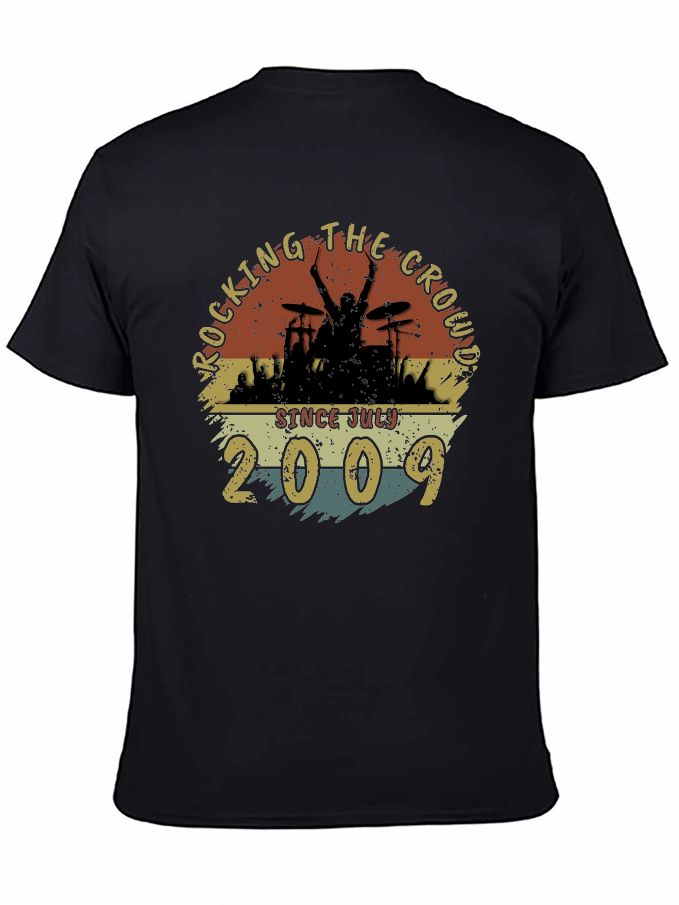 Rocking Since July 2009 Black T-Shirt