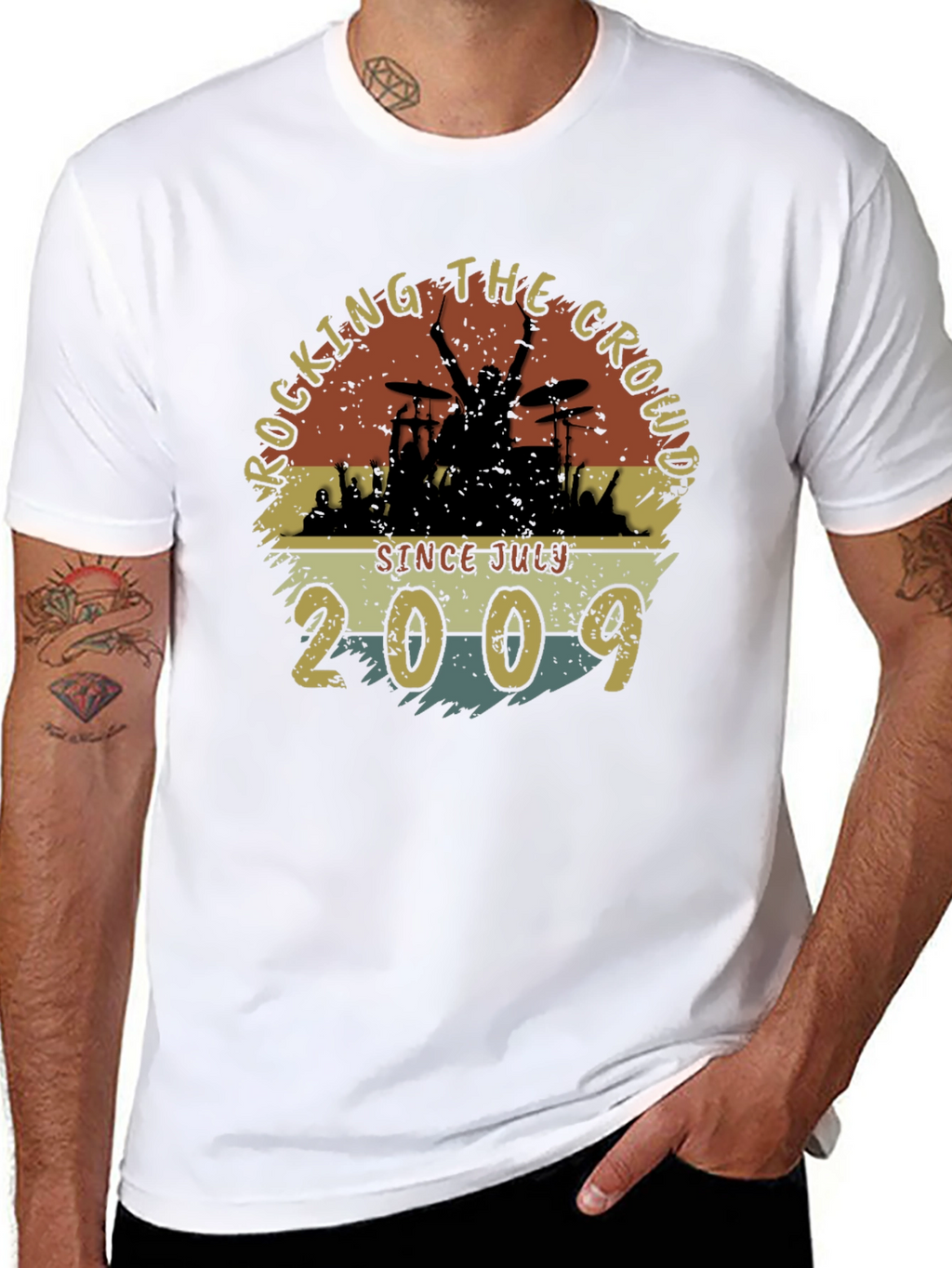 Rocking Since July 2009 Black T-Shirt