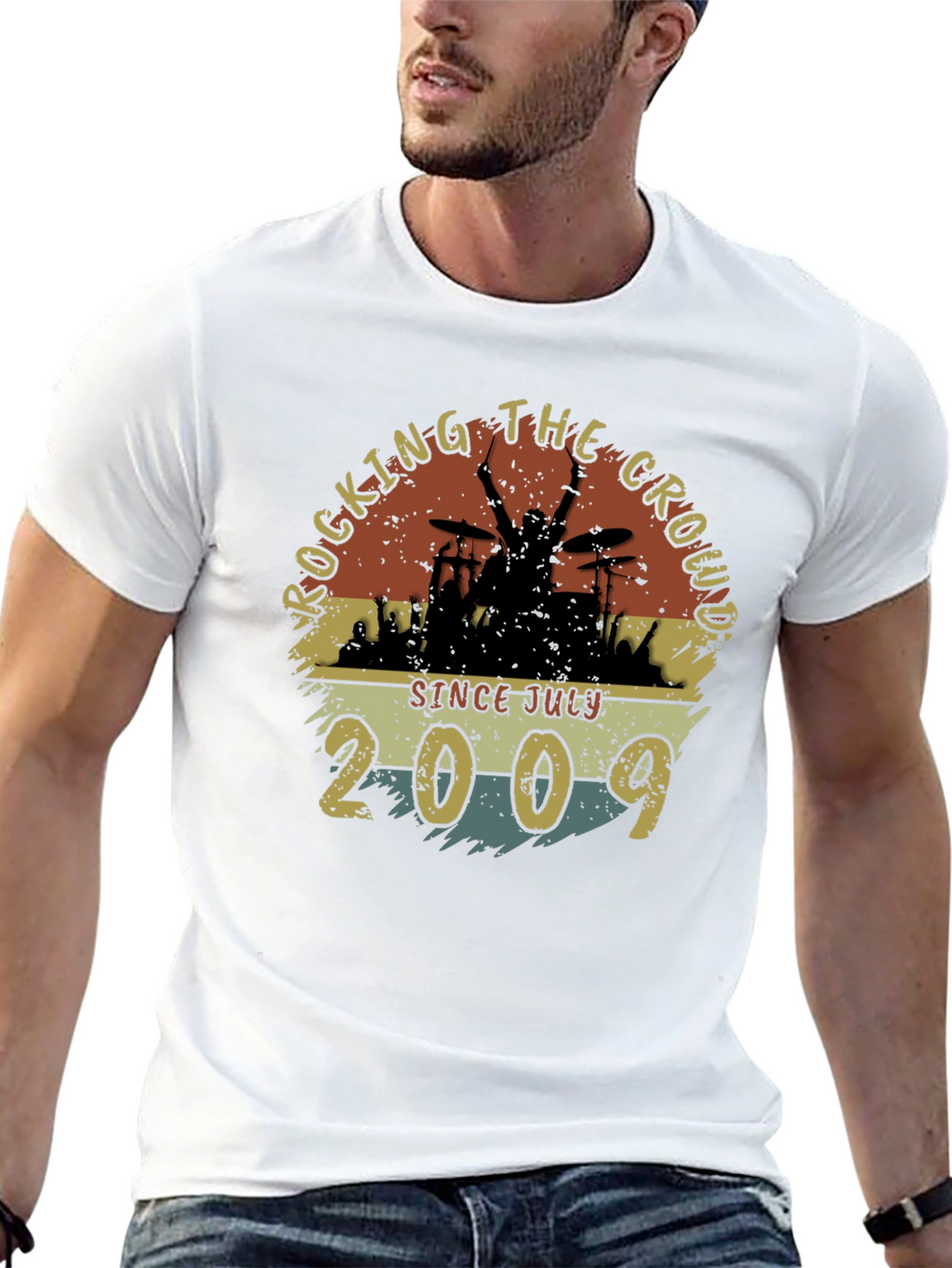 Rocking Since July 2009 Black T-Shirt