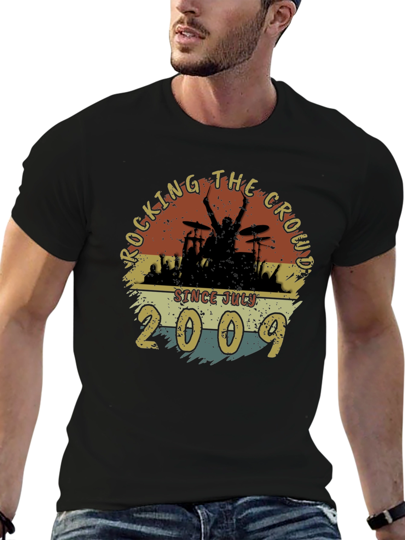 Rocking Since July 2009 Black T-Shirt