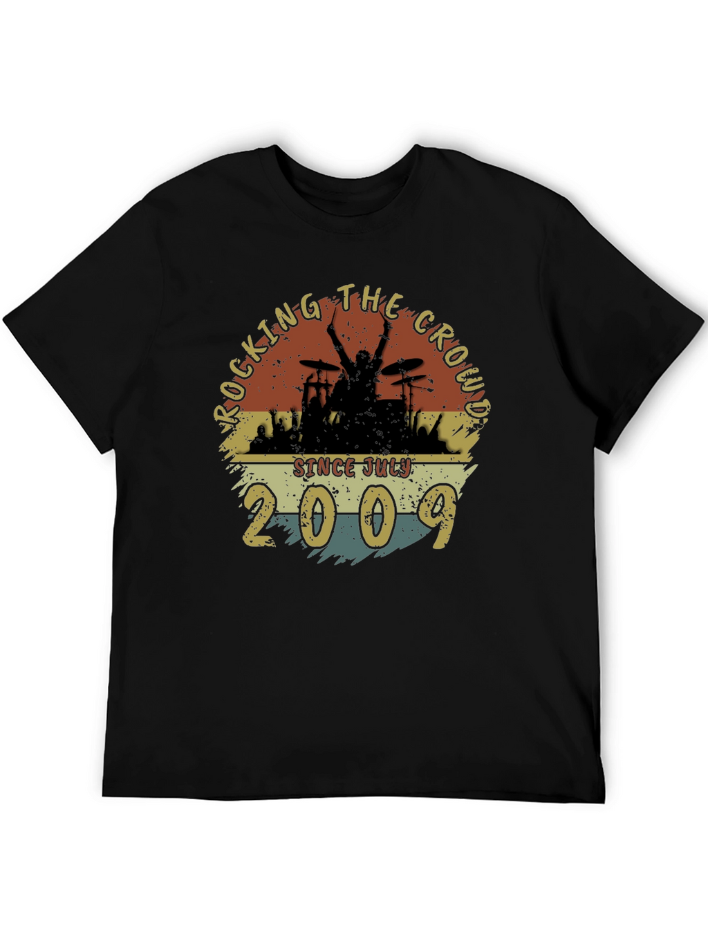 Rocking Since July 2009 Black T-Shirt