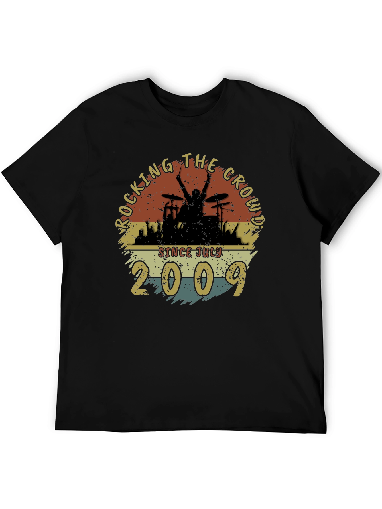 Rocking Since July 2009 Black T-Shirt