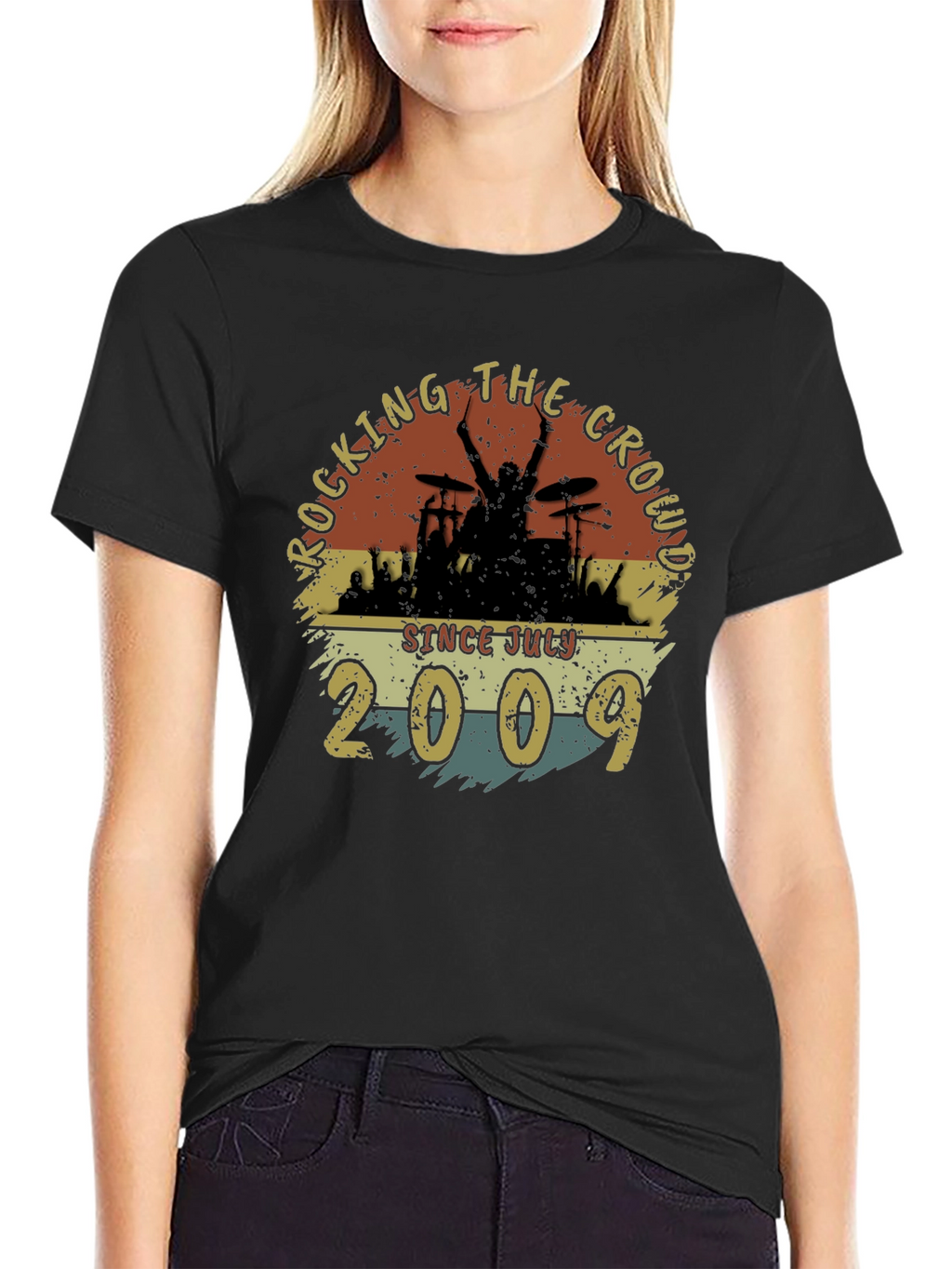 Rocking Since July 2009 Black T-Shirt