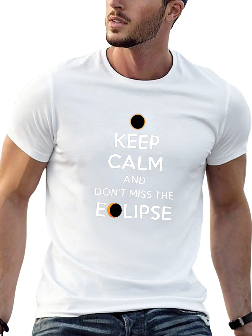 Keep Calm Eclipse T-Shirt -  Black