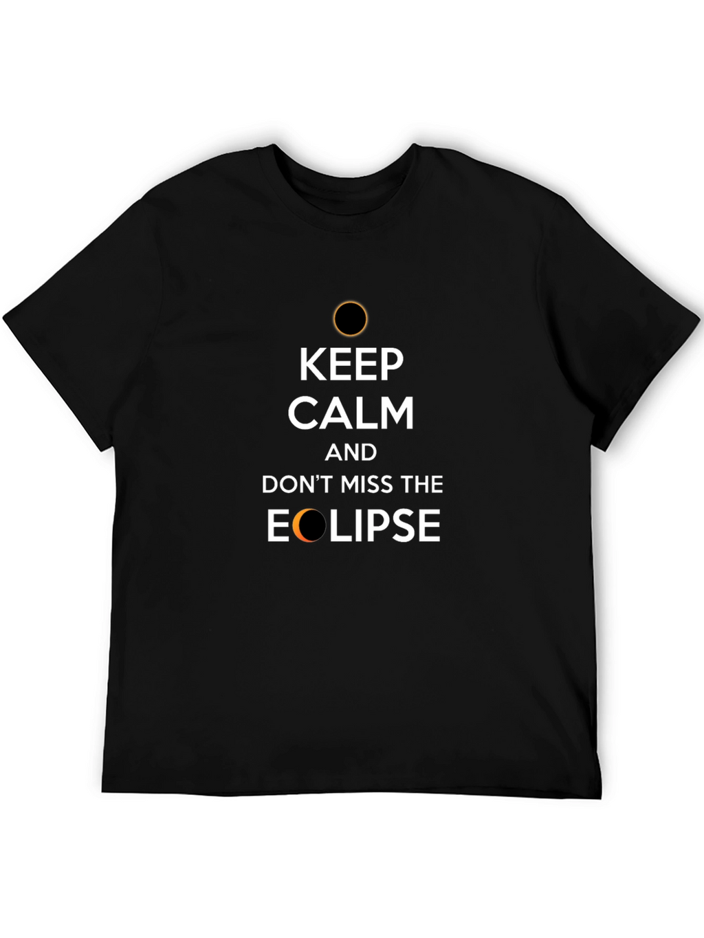 Keep Calm Eclipse T-Shirt -  Black