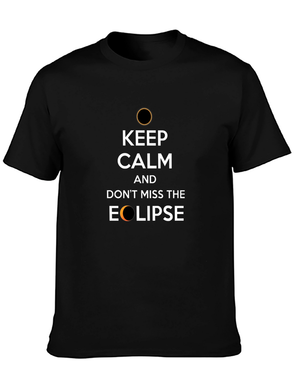 Keep Calm Eclipse T-Shirt -  Black