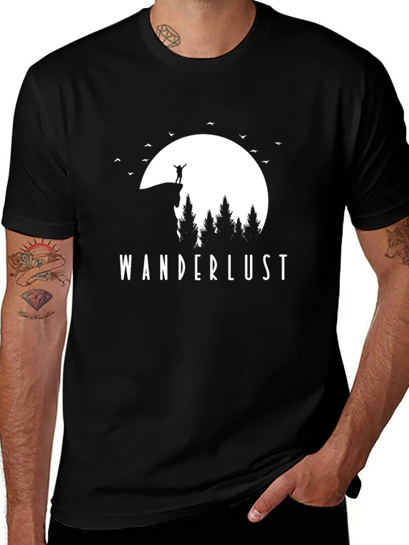 Wanderlust Graphic Tee - Black