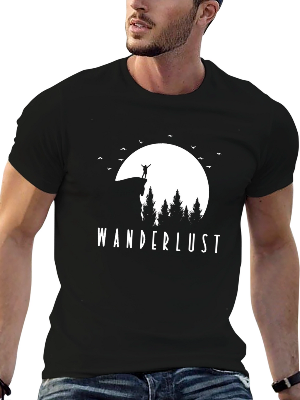 Wanderlust Graphic Tee - Black