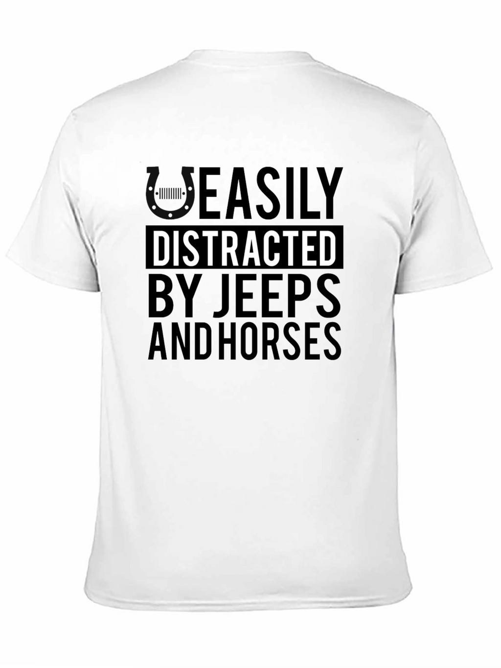 Easily Distracted by Jeeps and Horses Graphic Tee