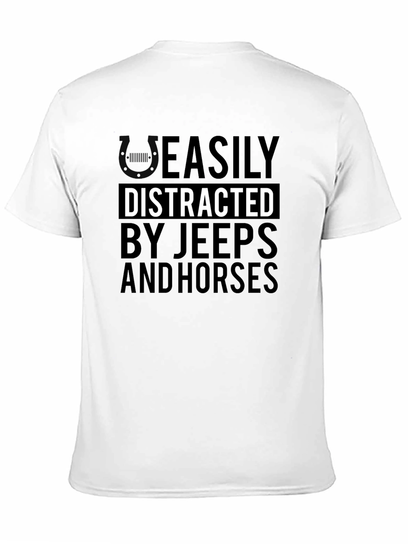 Easily Distracted by Jeeps and Horses Graphic Tee