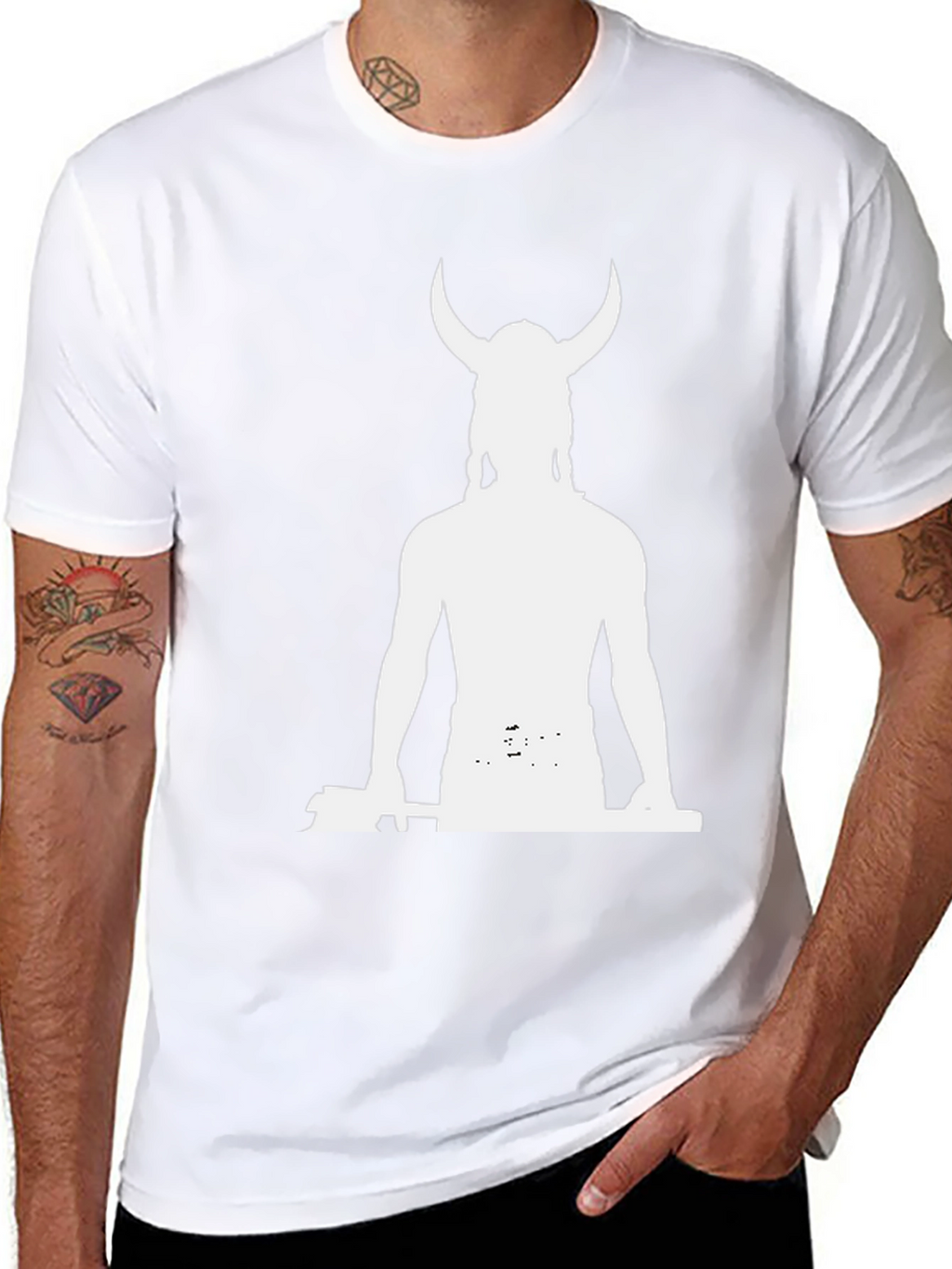 Viking Warrior Graphic T-Shirt - Black