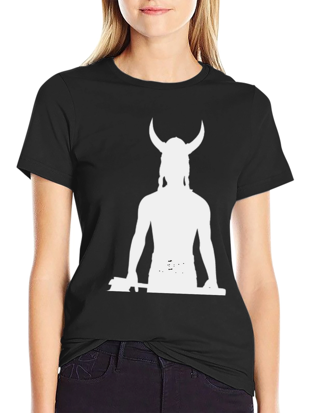 Viking Warrior Graphic T-Shirt - Black