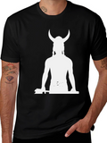 Viking Warrior Graphic T-Shirt - Black