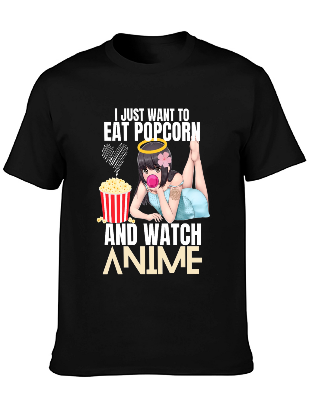 Eat Popcorn & Watch Anime T-Shirt