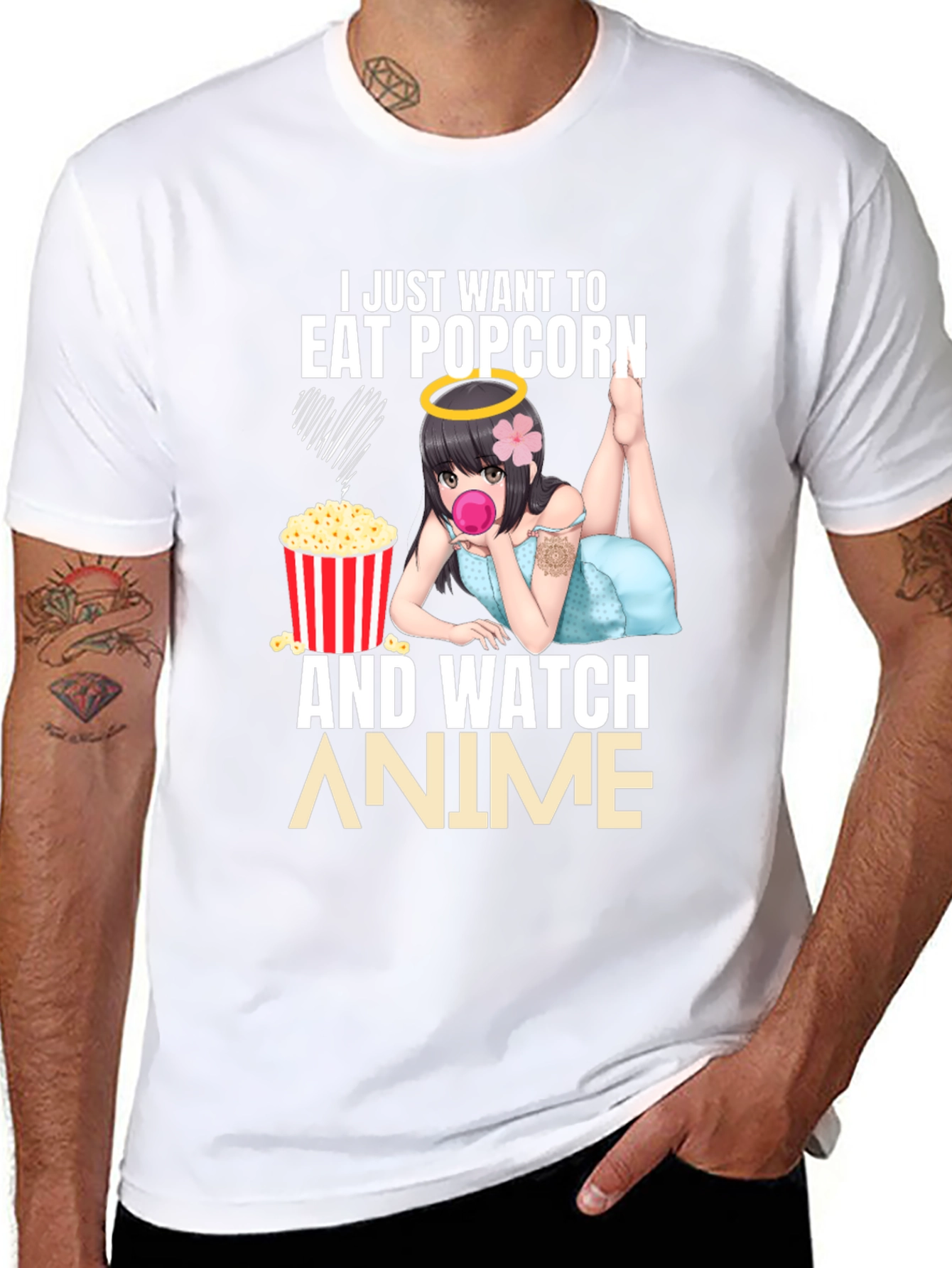 Eat Popcorn & Watch Anime T-Shirt