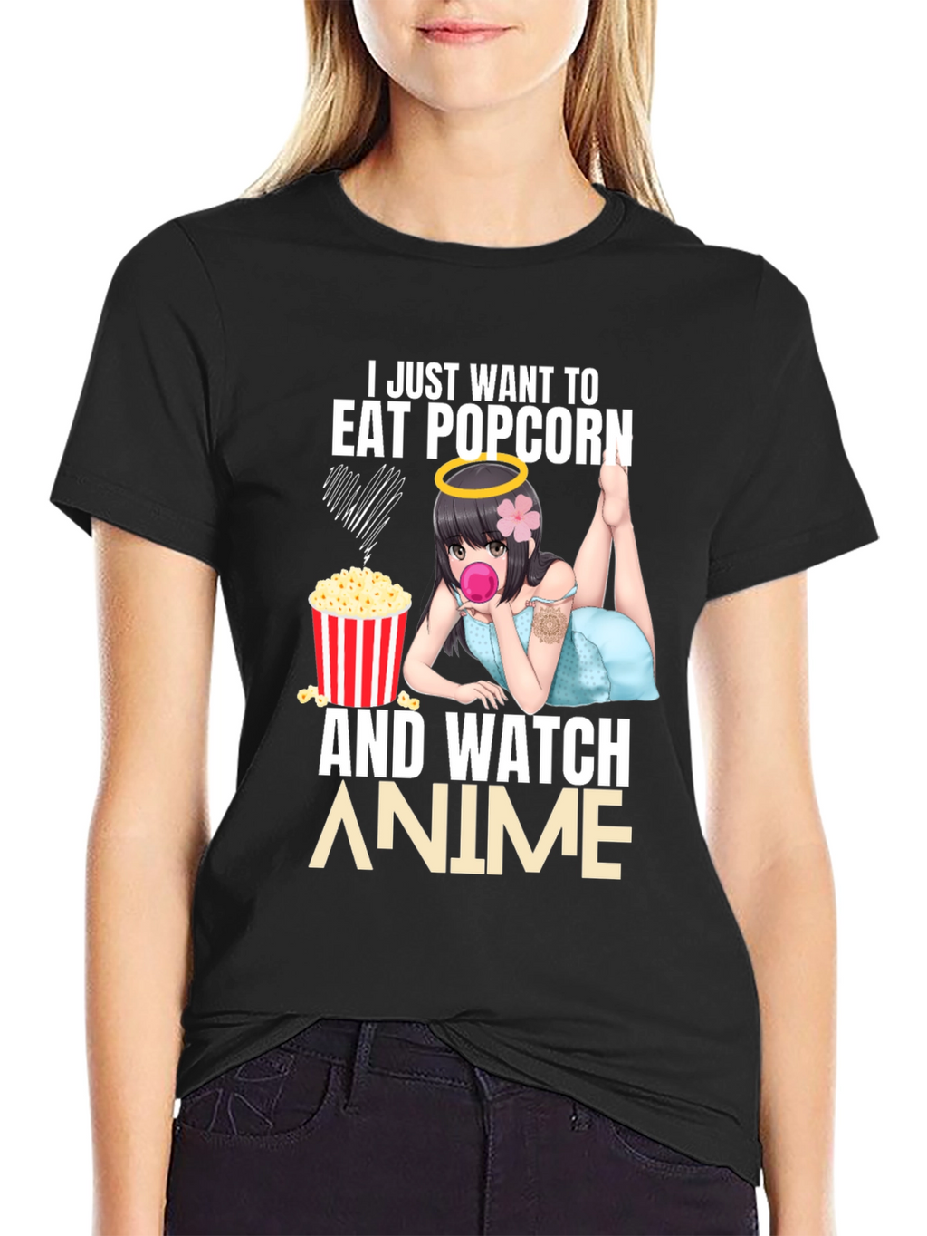 Eat Popcorn & Watch Anime T-Shirt