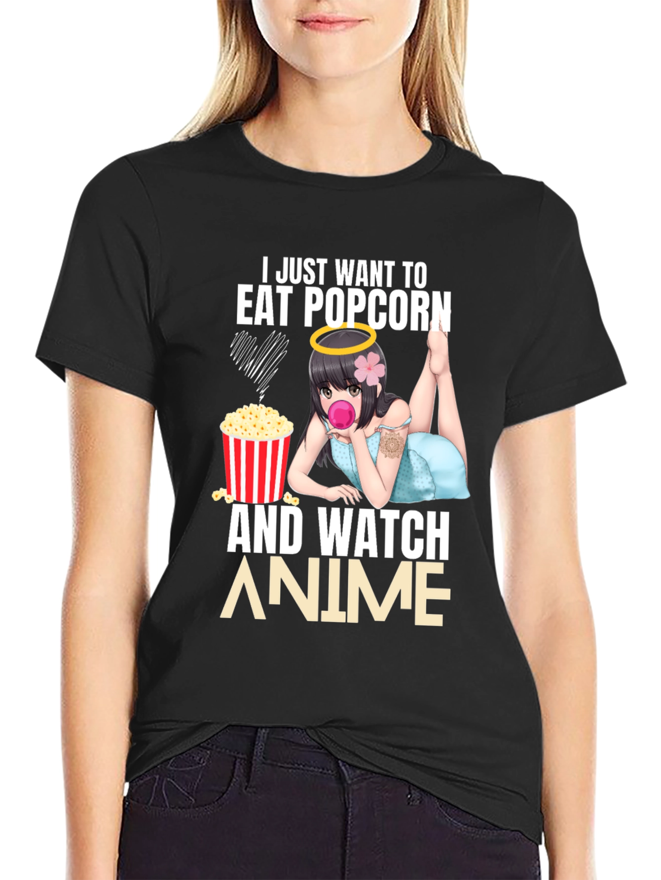 Eat Popcorn & Watch Anime T-Shirt
