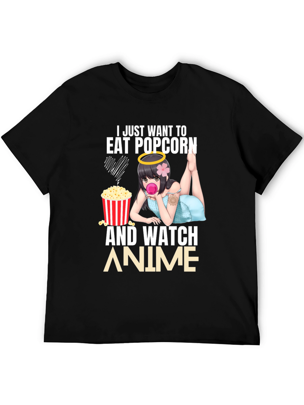 Eat Popcorn & Watch Anime T-Shirt