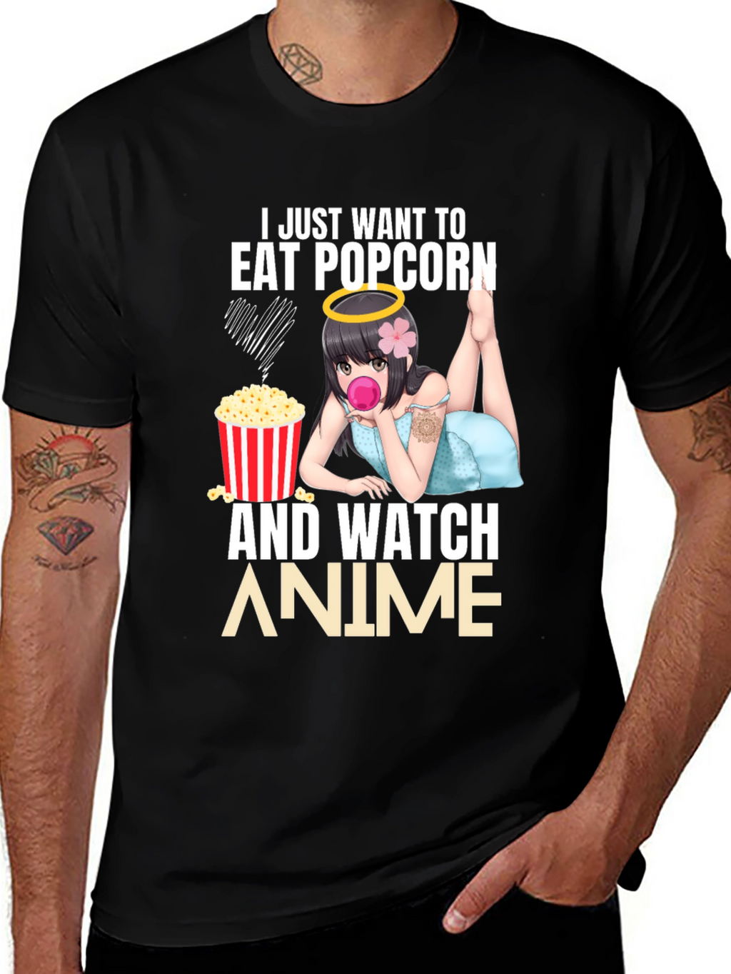 Eat Popcorn & Watch Anime T-Shirt