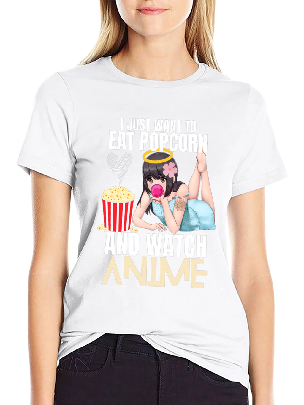 Eat Popcorn & Watch Anime T-Shirt