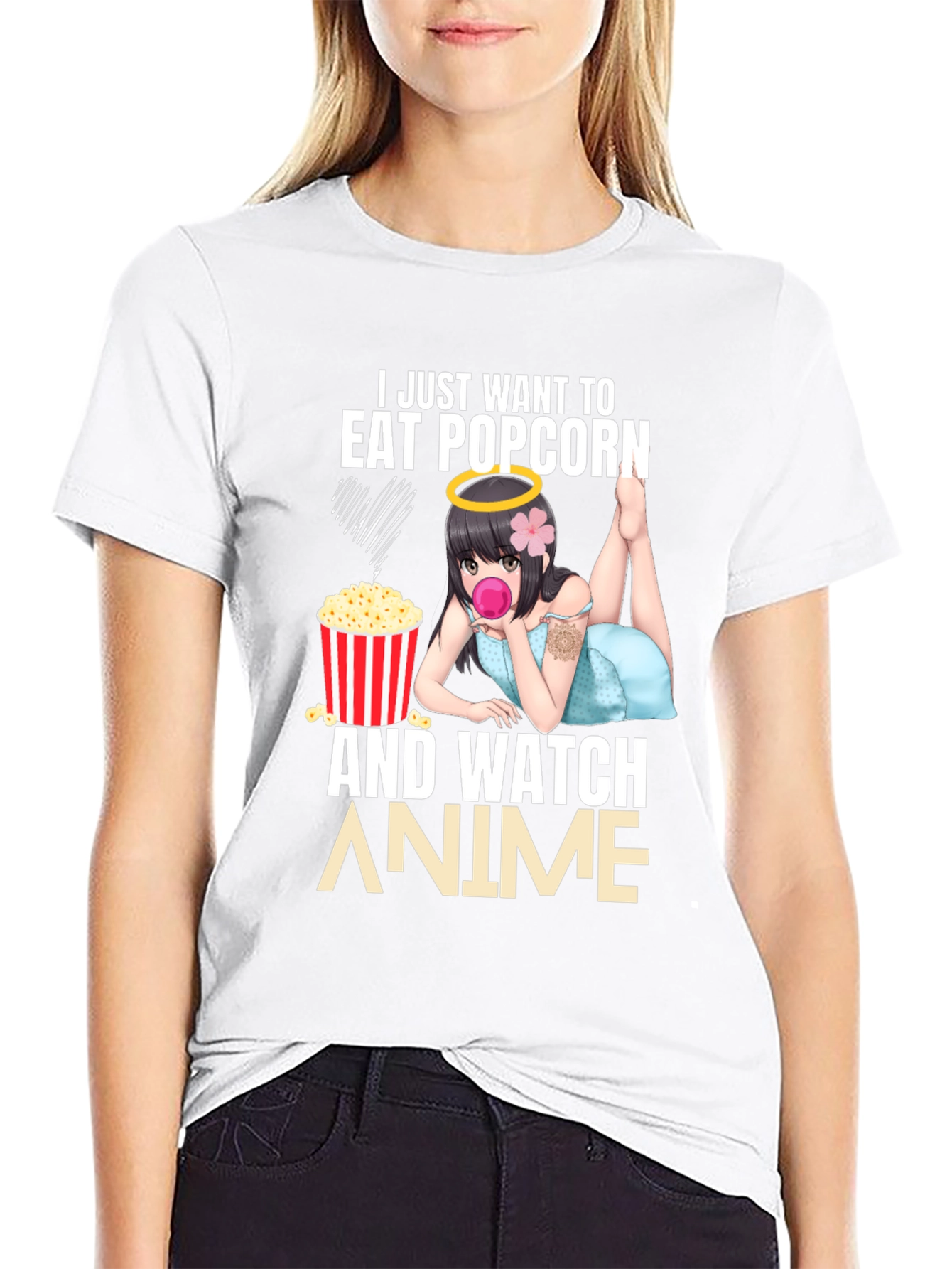 Eat Popcorn & Watch Anime T-Shirt